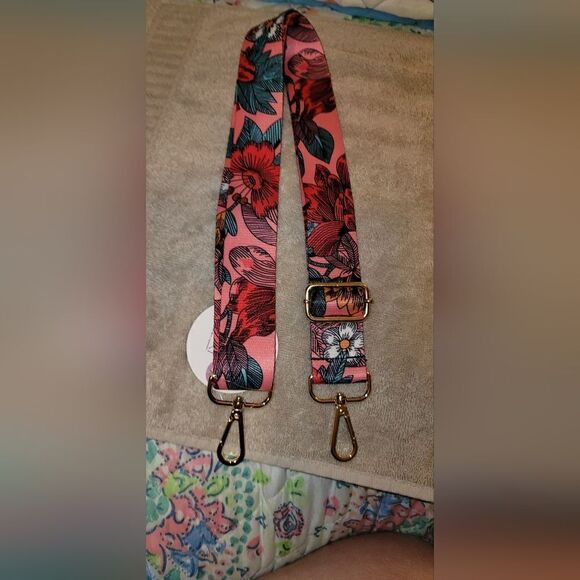 Skinny Hawaiian Punch Pink Purse Strap - Picture 1 of 2